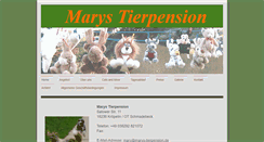 Desktop Screenshot of marys-tierpension.de