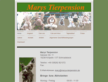 Tablet Screenshot of marys-tierpension.de